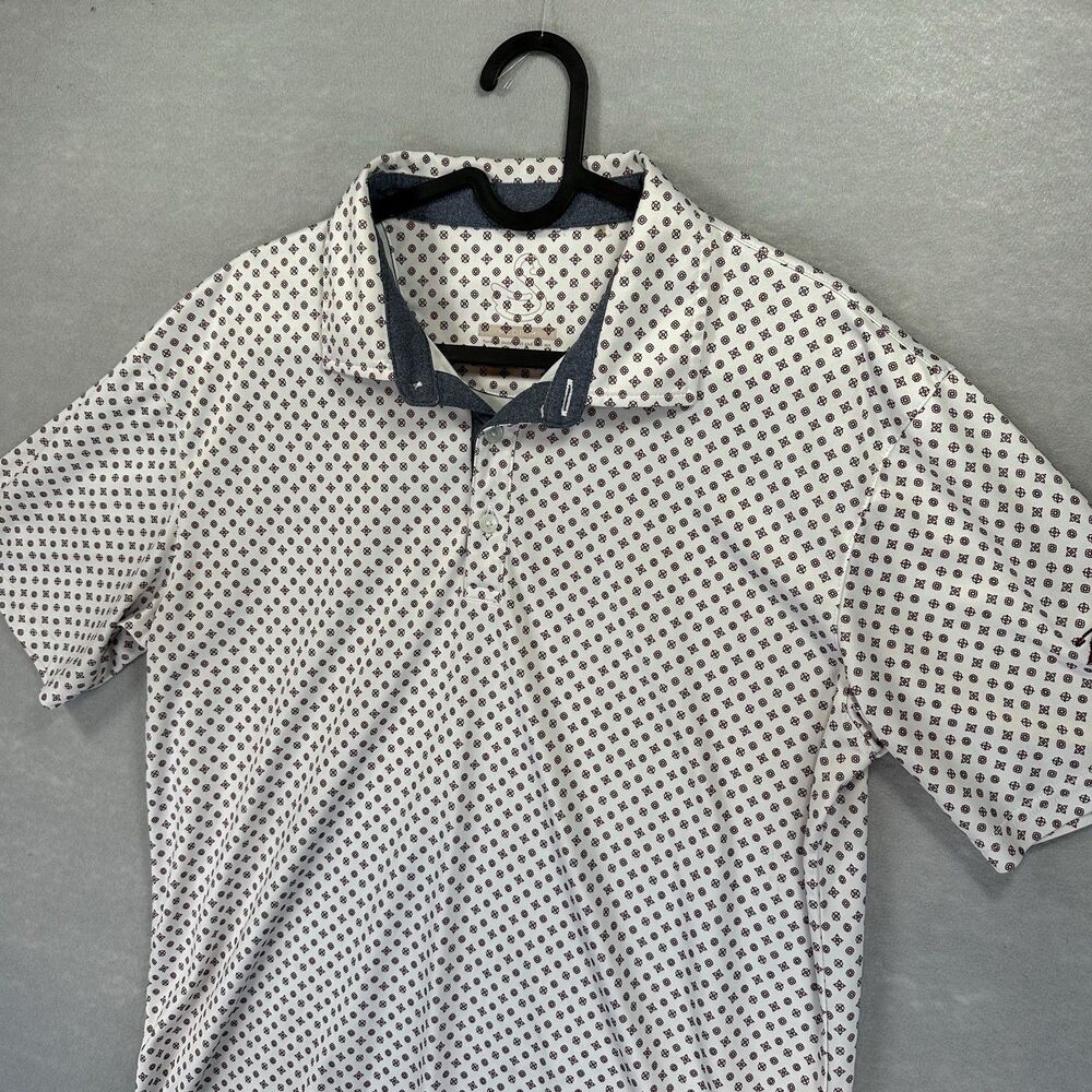 Swannies Men's M Golf Shirt Medallion AOP Tanner Polo Performance Rose Hill Golf